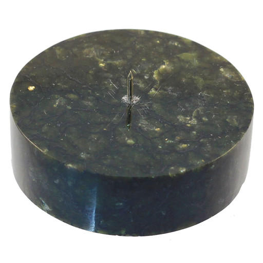 125012 - Подставка для свечи из малышевского темного змеевика