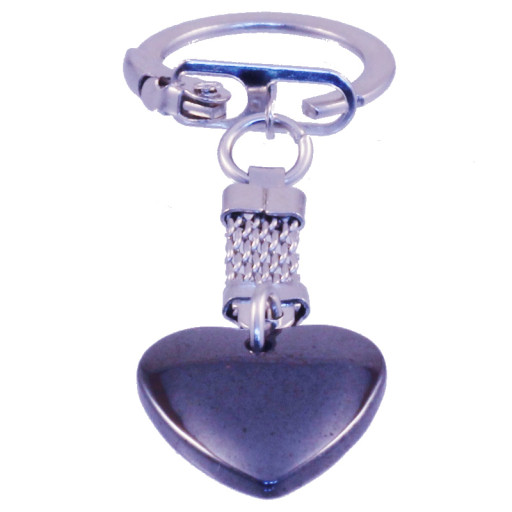 432007 - Брелок гематит  Сердечко