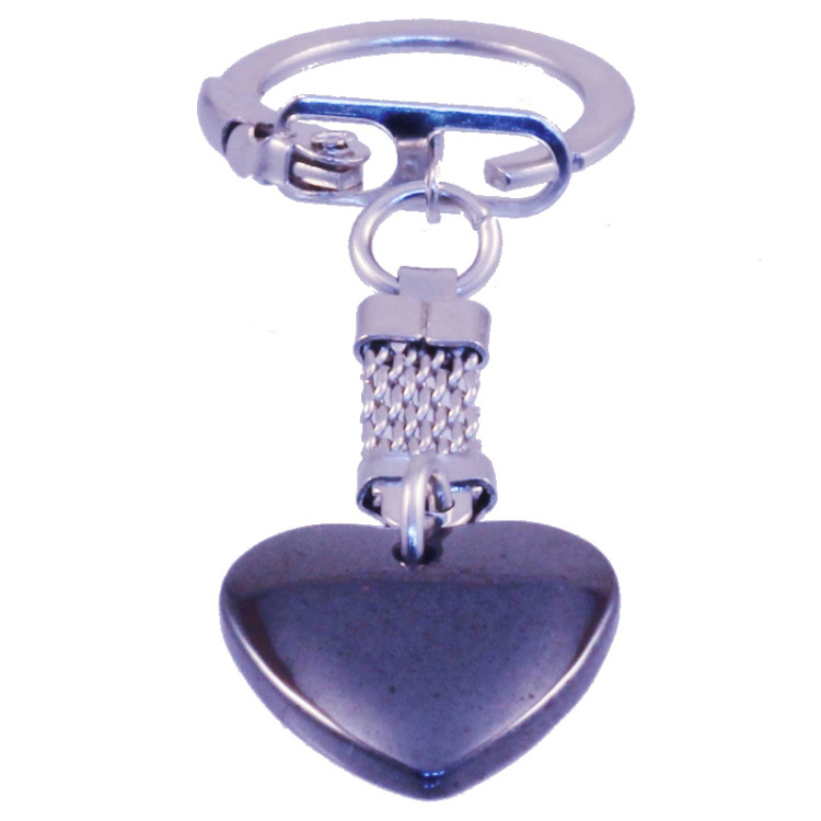 432007 - Брелок гематит  Сердечко