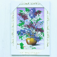 14155156 - Натюрморт сирень А4, фон - сиреневый