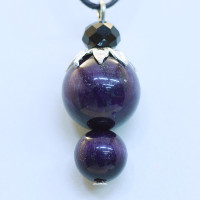 421055 - Подвеска ягодка Канзаши синий